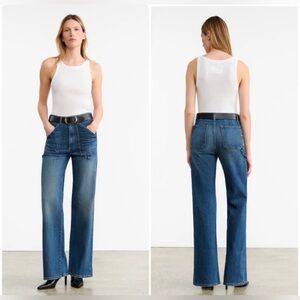 Nili Lotan Quentin Jean Classic Wash Blue Size 31 NWT